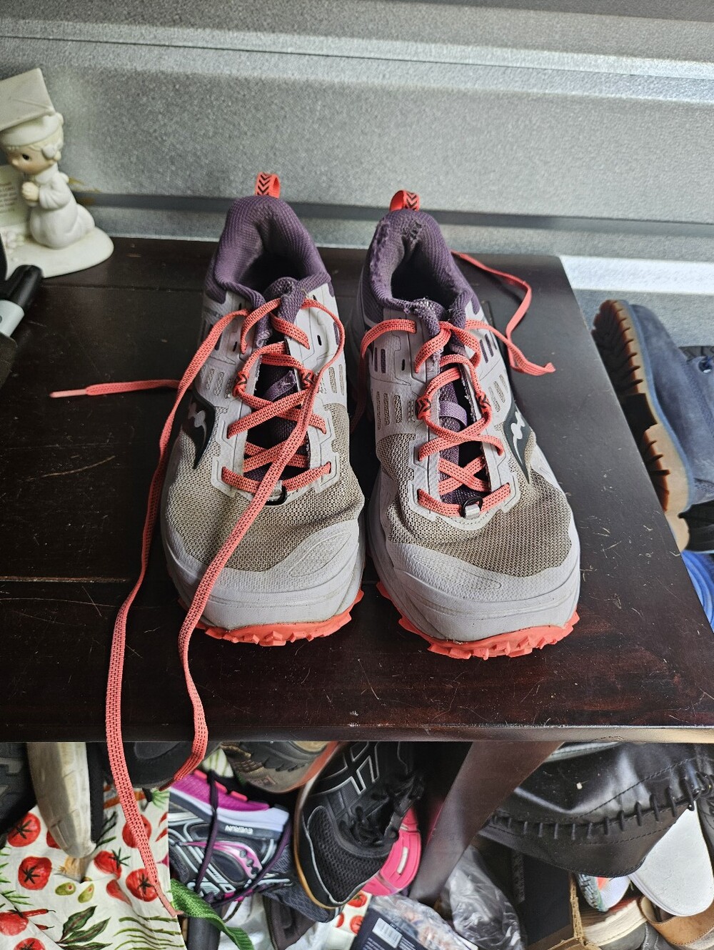 Saucony Peregrine 10 Women Trail Shoes Gray & Purple Size 10
